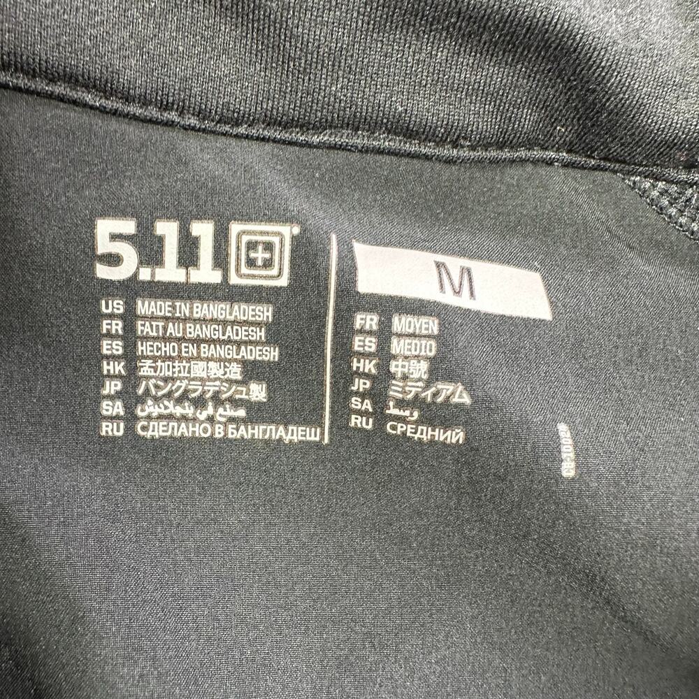 5.11 Tactical Jacket Womens Medium Black Crystal Hybrid Full Zip Asymmetrical View 5